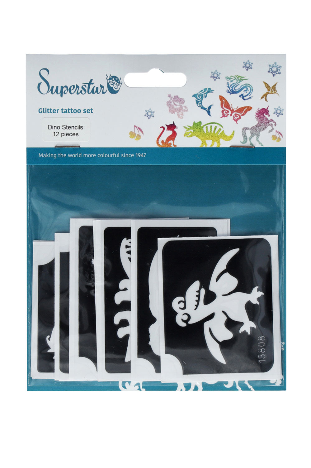 Dino Glitter Tattoo Stencils (12 pcs) 98844