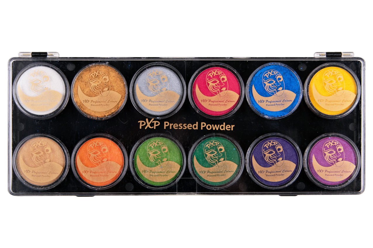 PXP Pressed powder palet pearl colours 12 x 5 gram