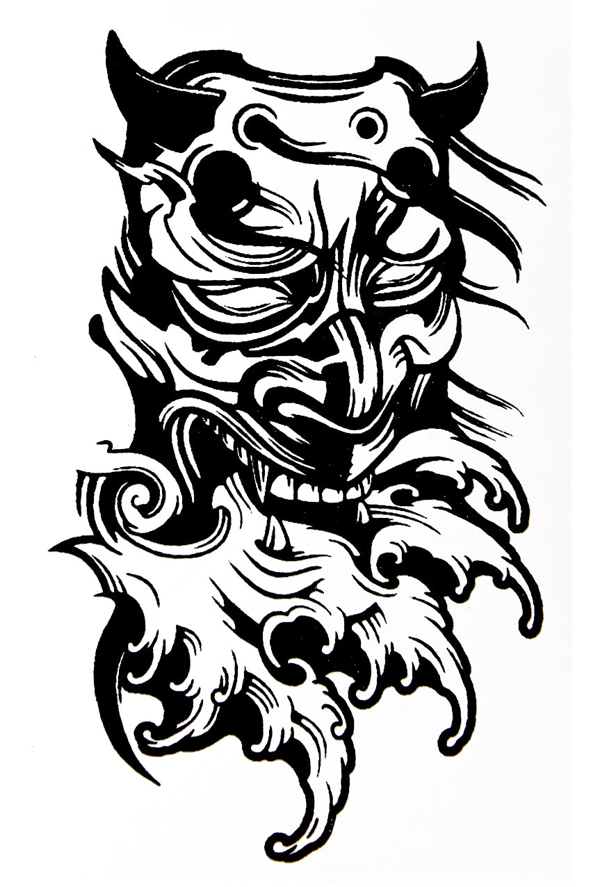 QuickTattoo glitter sjabloon duivel