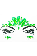 Neon glow gezichtssticker groen