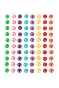 PXP Professional Colours Decoratiestickers rondje pearl 80 stuks assorti