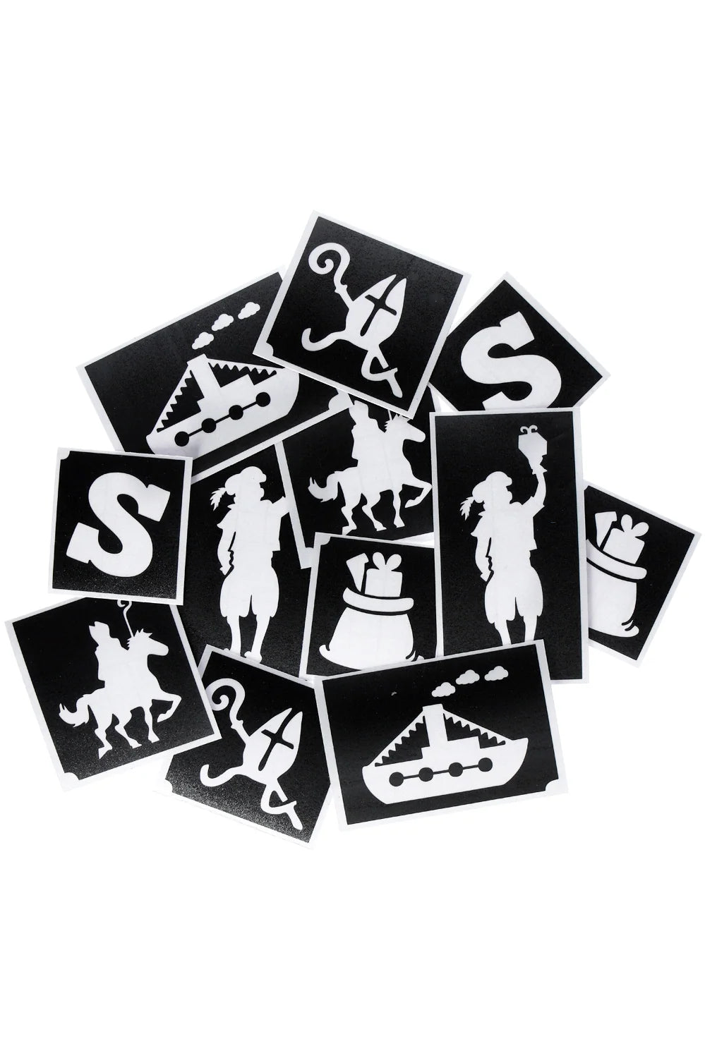 Sinterklaas Glitter Tattoo Stencils (12 pcs) 98817