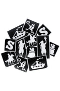 Sinterklaas Glitter Tattoo Stencils (12 pcs) 98817