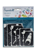 Glitter tattoo stencils Pirate 12 pcs (98807 )