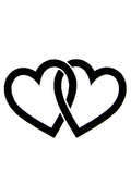 QuickTattoo glitter sjabloon 2 hartjes