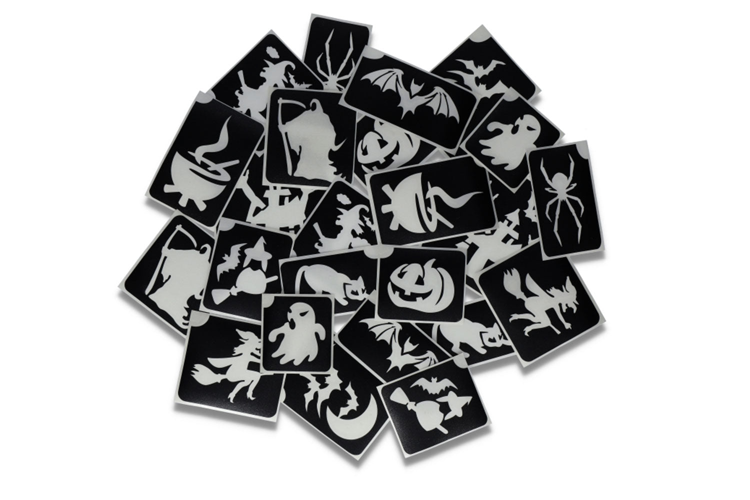 Glitter tattoo stencils XL Halloween  24 pcs (98814 )