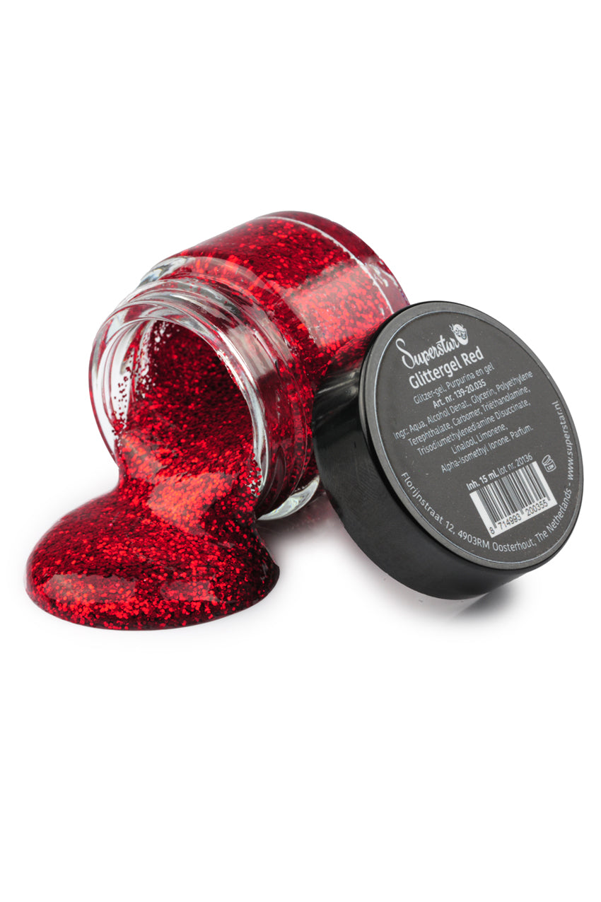 Gel superstar glitterrood (huid&haar) 15 ml
139-20.035