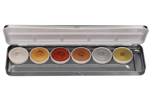 Aqua Face- and Bodypaint palette 
Luxery Precious Gem 6 colours
139-63.14