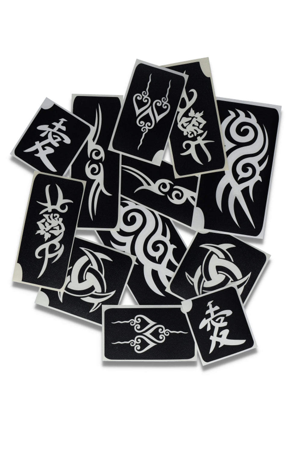 Glitter tattoo stencils Tribal 12 pcs (98808 )