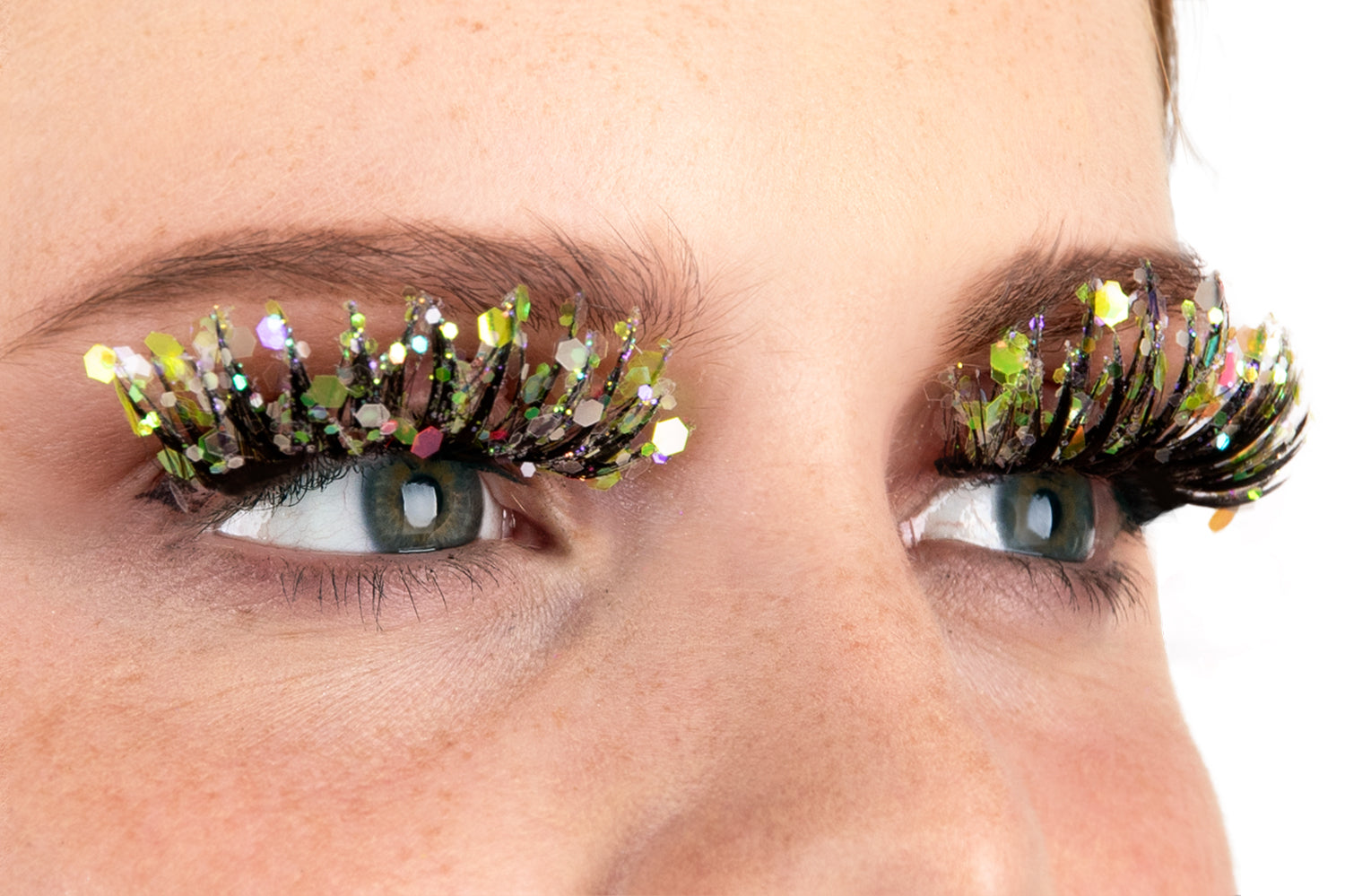PXP Lime Luminous glitter wimpers Calypso stijl