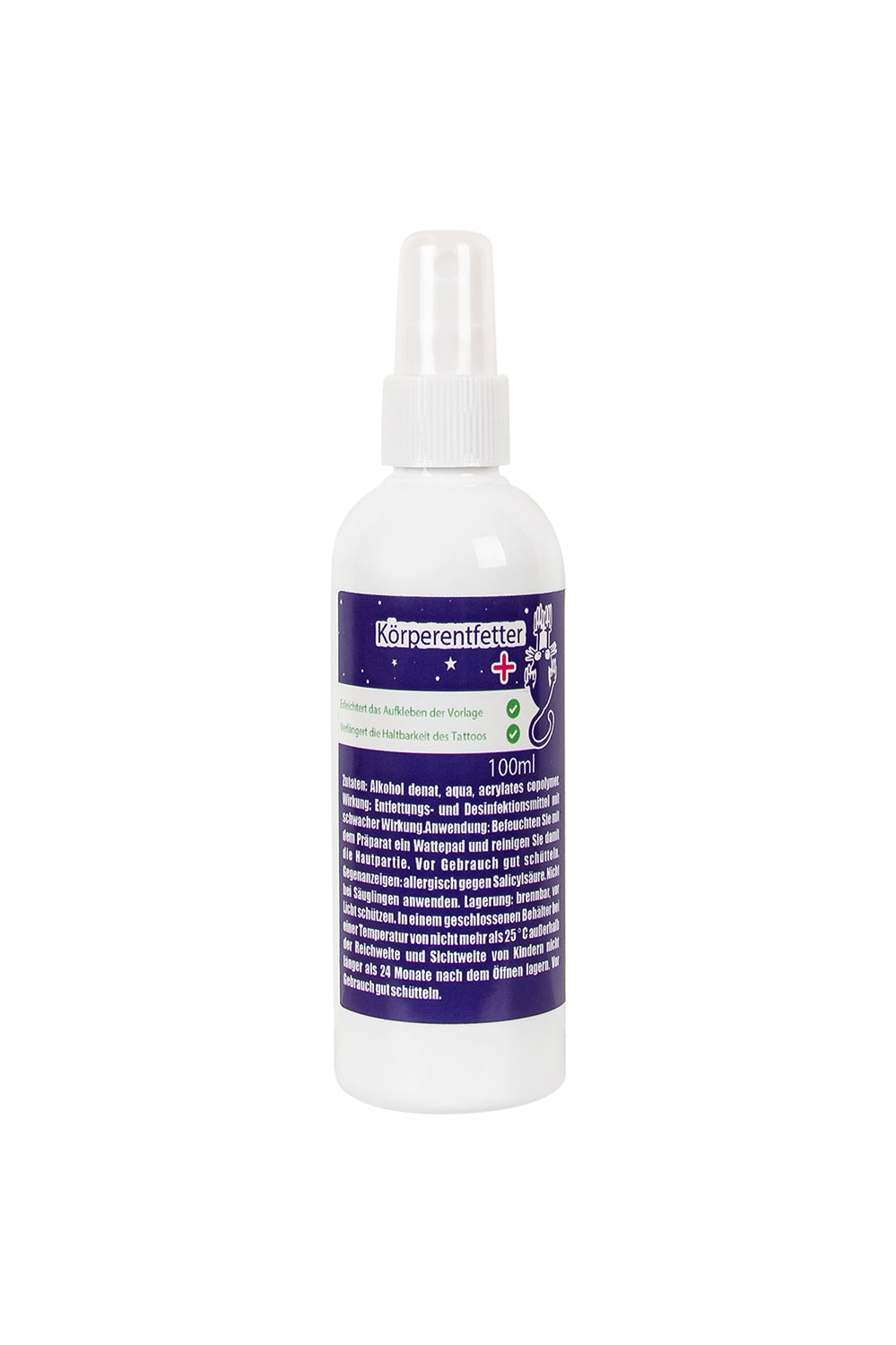 Quick Tattoo Glittersjabloon speciale huidontvertter 100 ml