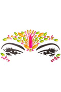 Neon glow gezichtssticker multi