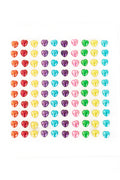 PXP Professional Colours Decoratiestickers hartje pearl 100
 stuks assorti