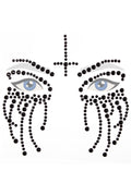 Gezichtssticker halloween black horror eye design