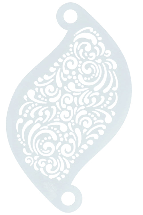 Face paint stencil Superstar Curly wurly 77009