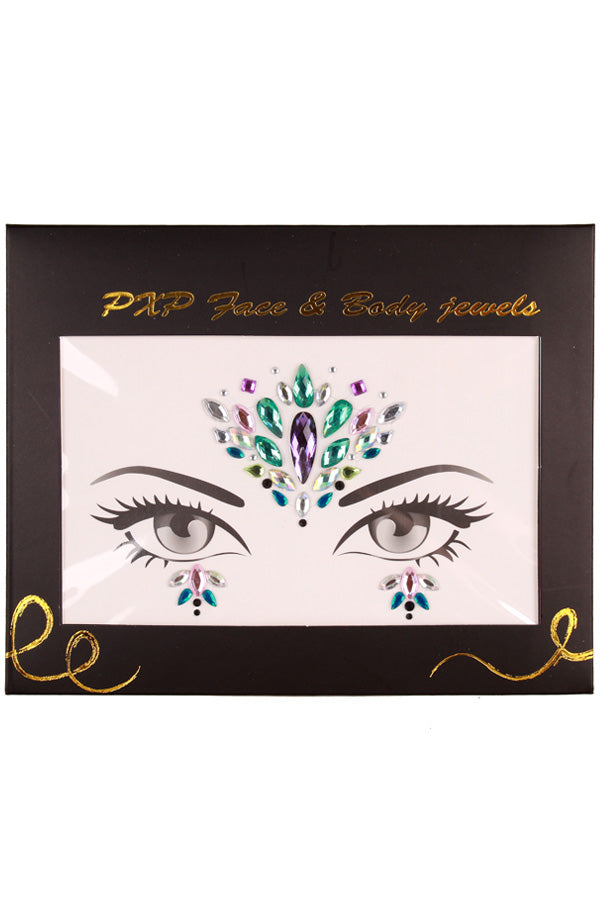 PXP Face & Body jewel Colored Fan