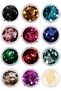 PXP biodegradable chunky glitter eco set 2.5 gr. 12 assorted colors