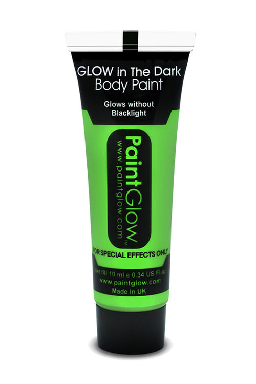 Face & body paint 10 ml glow in the dark groen