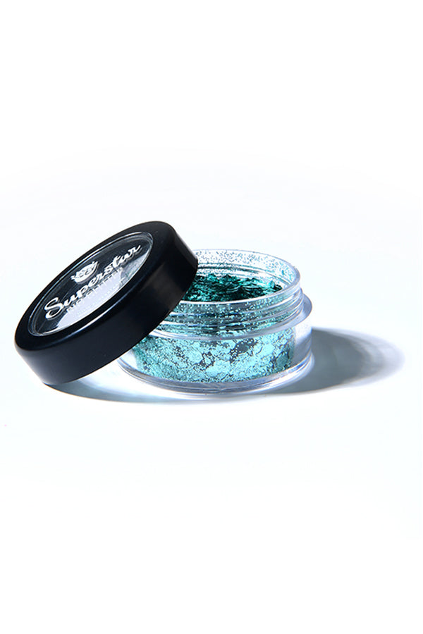 TURQUOISE Biodegradable Face- and Bodyglitter Chunky Mix 6ml. 98437