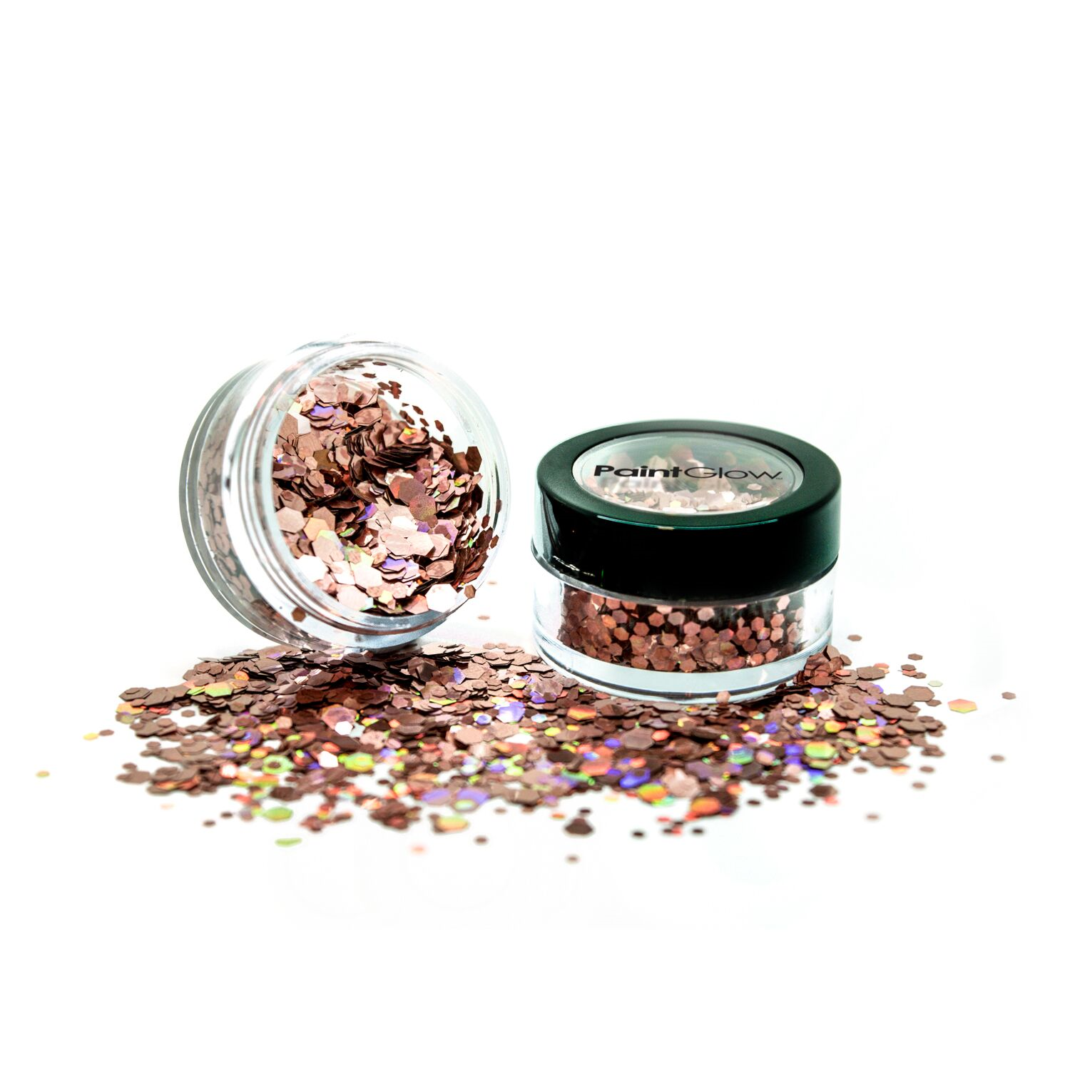Holografische chunky glitters Rose gold