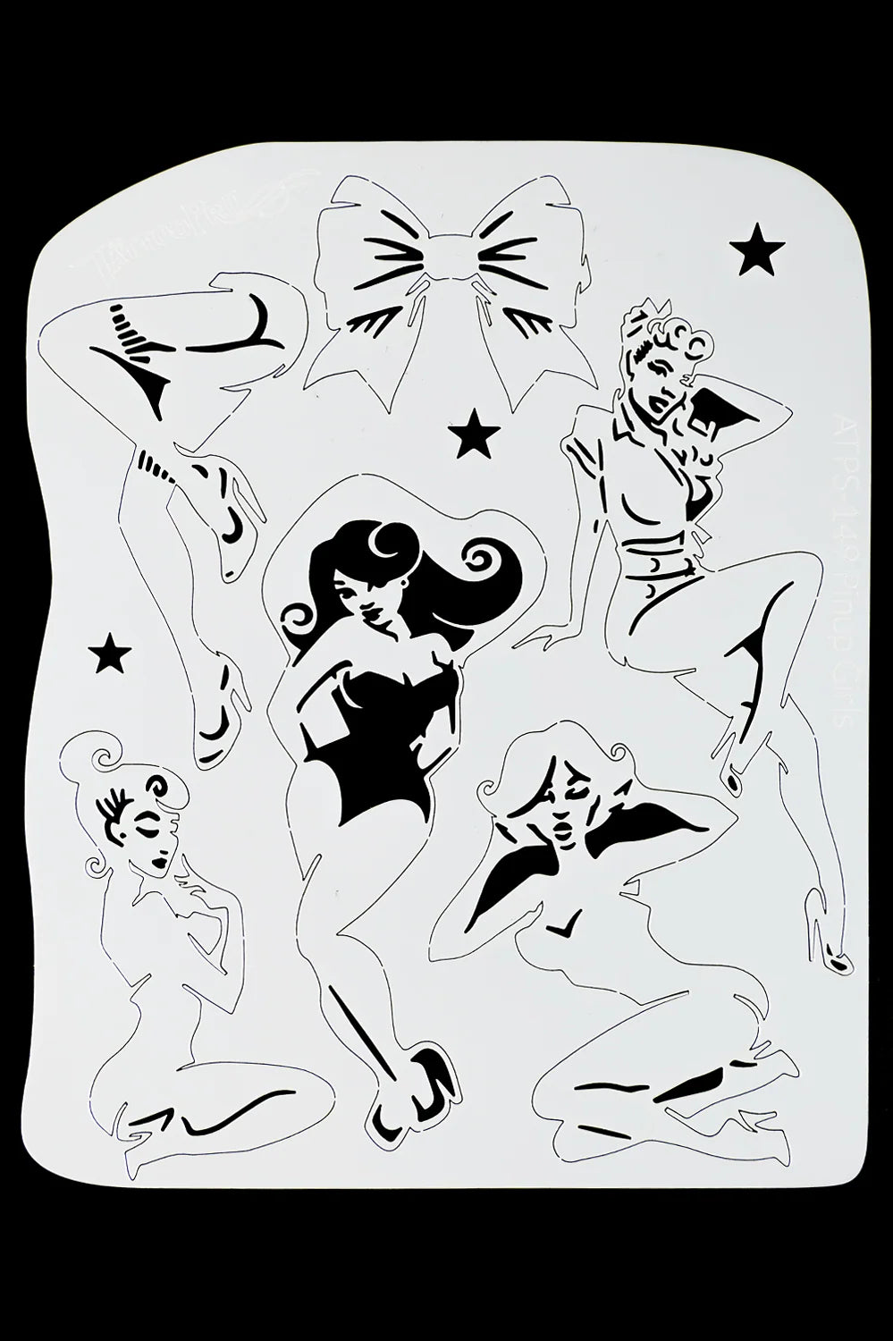 TattooPro Pinup Girls Airbrush stencil