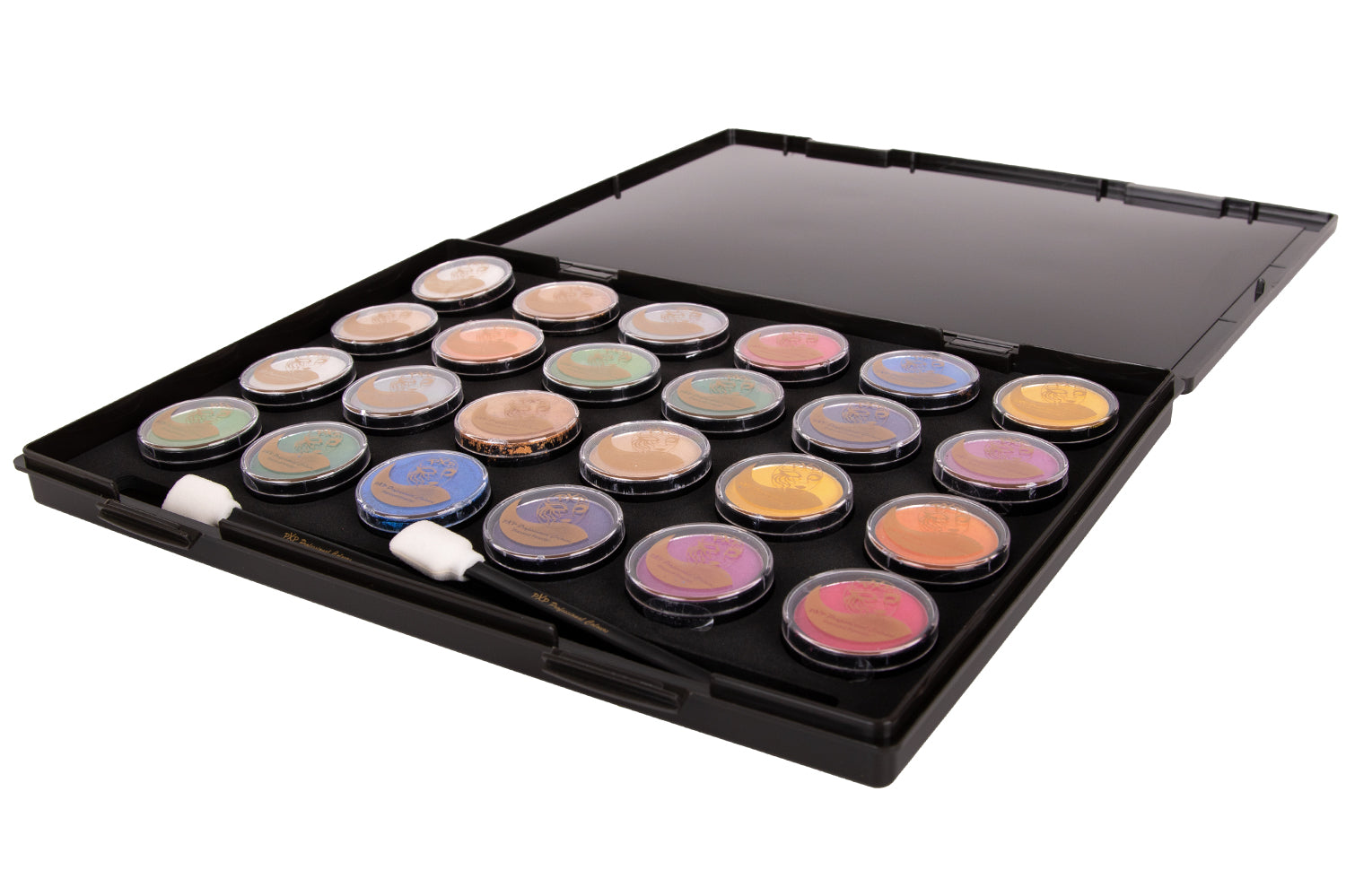 PXP schmink case met inlay 24 x 10 gram plus penseel ruimte