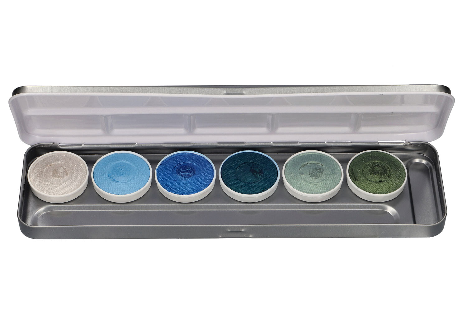 Aqua Face- and Bodypaint palette 
Blue Lagoon 6 colours
139-63.15