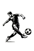 QuickTattoo Voetballer in beweging