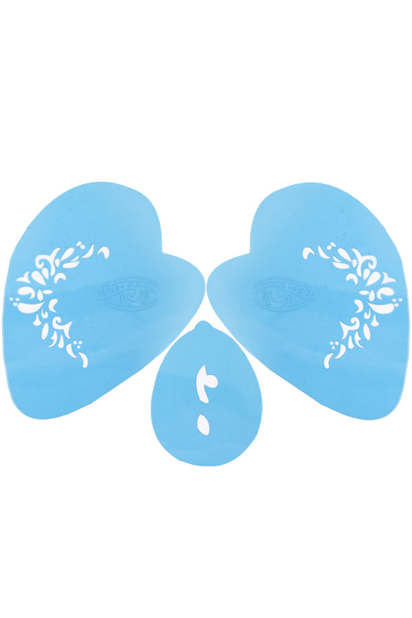 PXP Face paint stencil eyedesign swirls