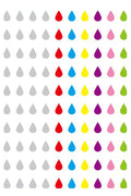 PXP Professional Colours Decoratiestickers 100 st traantjes assortie kleuren