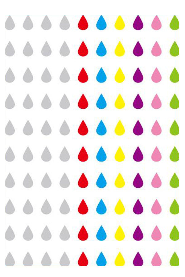 PXP Professional Colours Decoratiestickers 100 st traantjes assortie kleuren