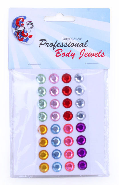PXP Professional Colours Decoratiestickers 32 rondje 10 mm ass kleuren op kaart
