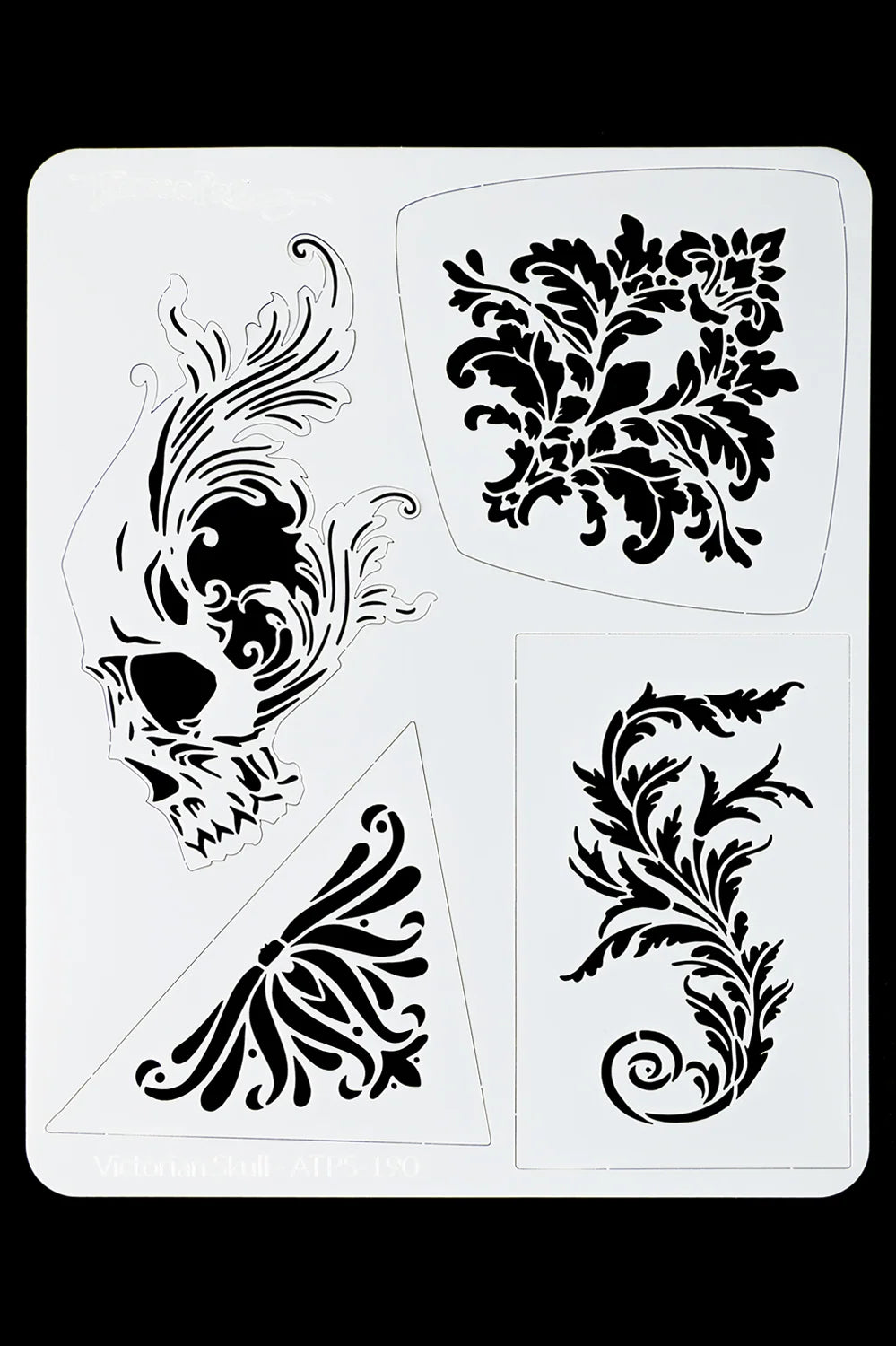TattooPro Victorian Skull airbrush stencil