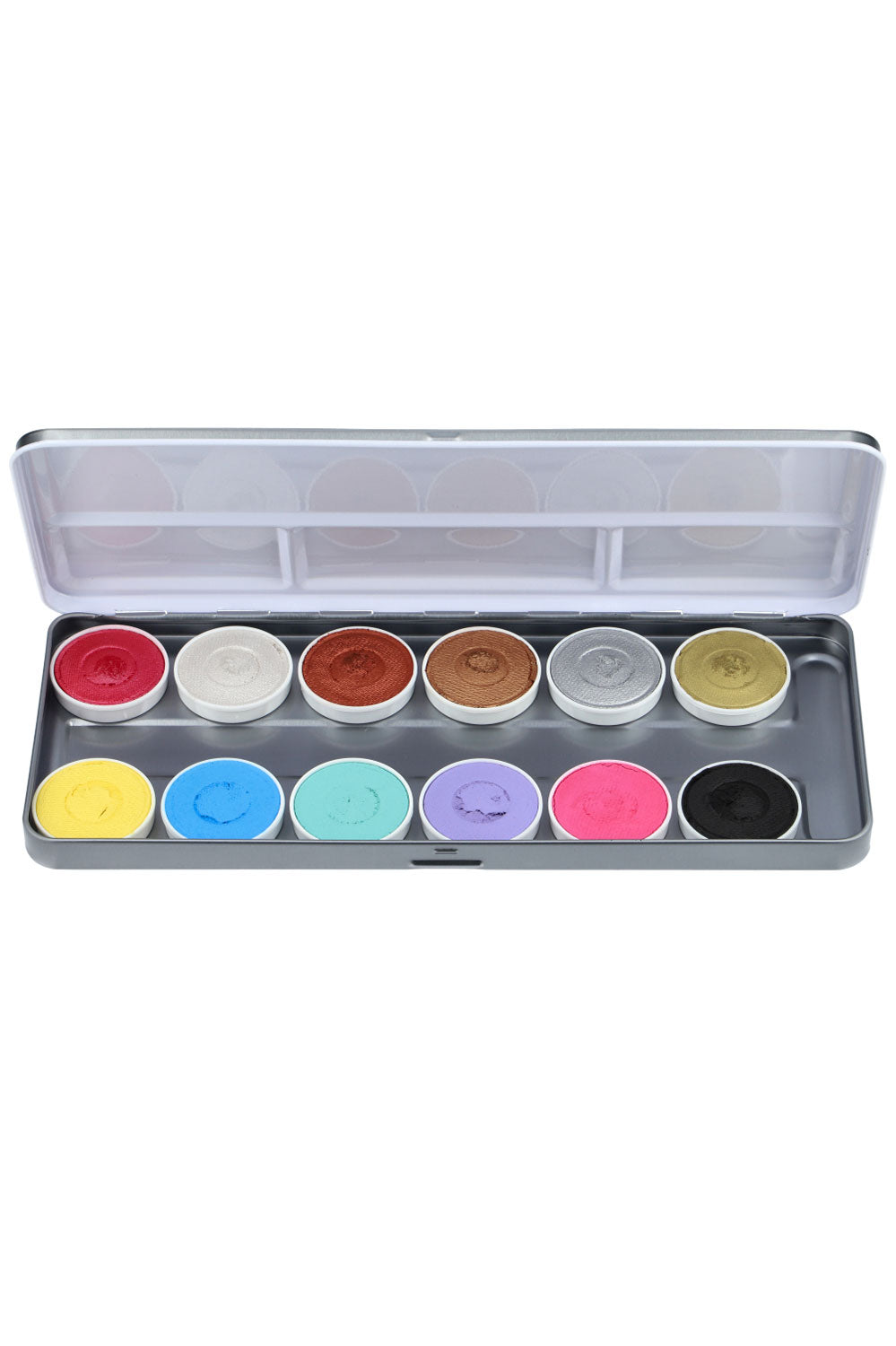 Aqua Face- and Bodypaint 
palette 12 colours DUO 
SHIMMER- AND PASTEL 
139-63.6
