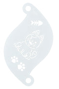 Face Paint Stencil CUTE CAT 77050