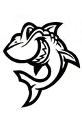 QuickTattoo glitter sjabloon funny haai