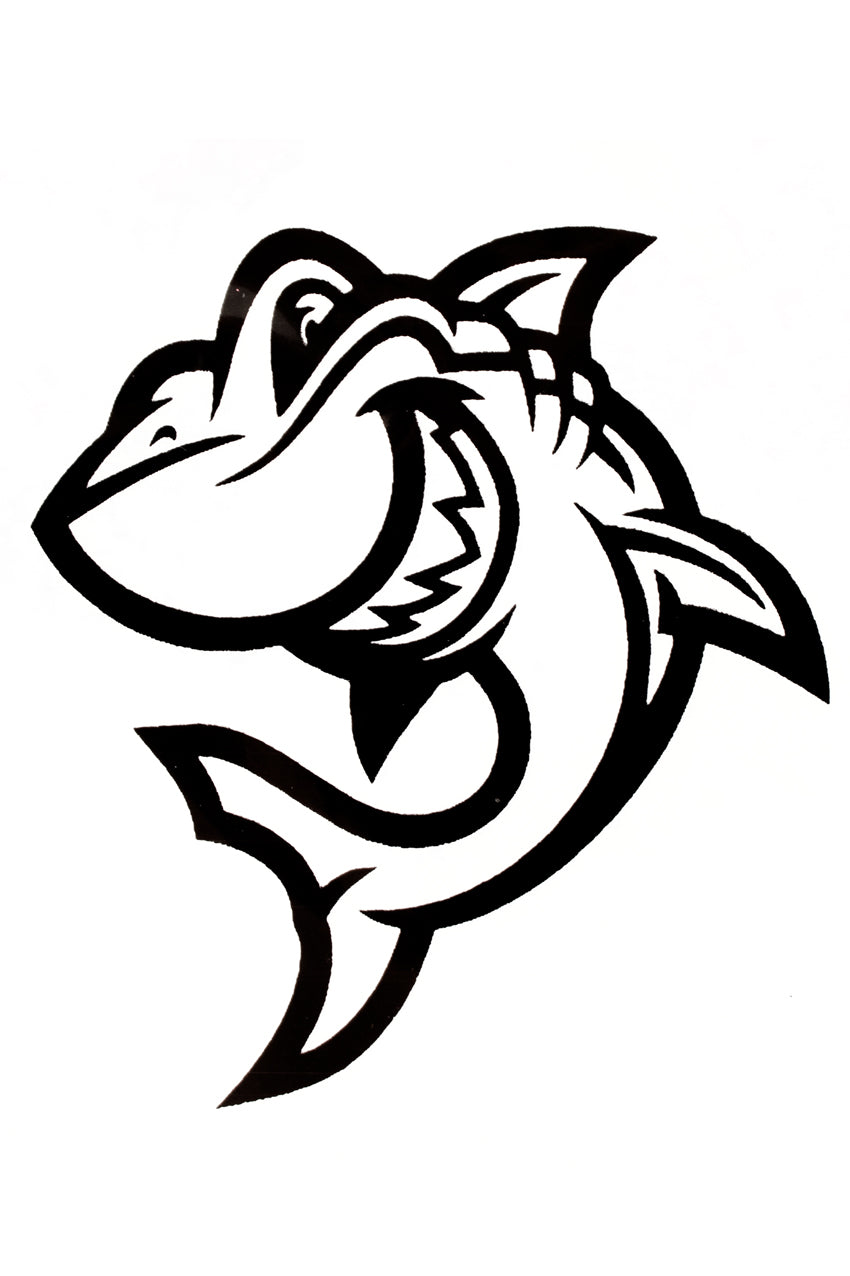 QuickTattoo glitter sjabloon funny haai