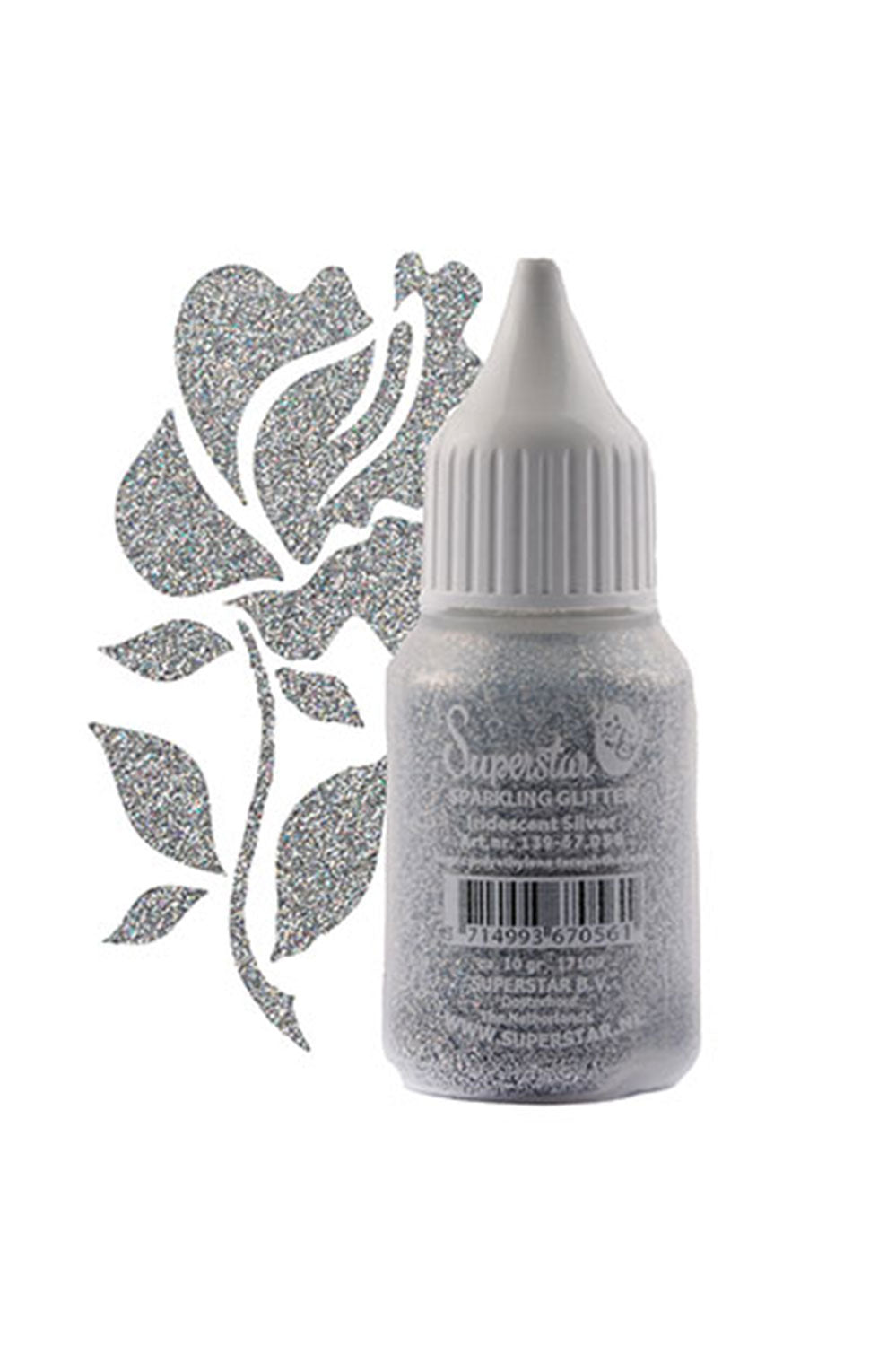 Superstar Sparkling glitter 
iridescent silver
139-67.056