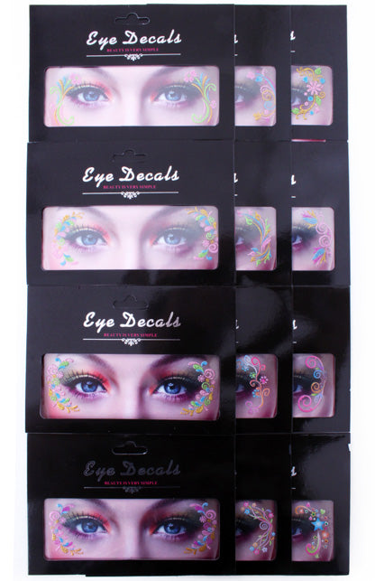 Oogstickers multi colour 4 ass