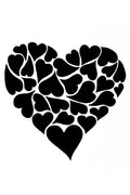 QuickTattoo glitter sjabloon hartje van hartjes