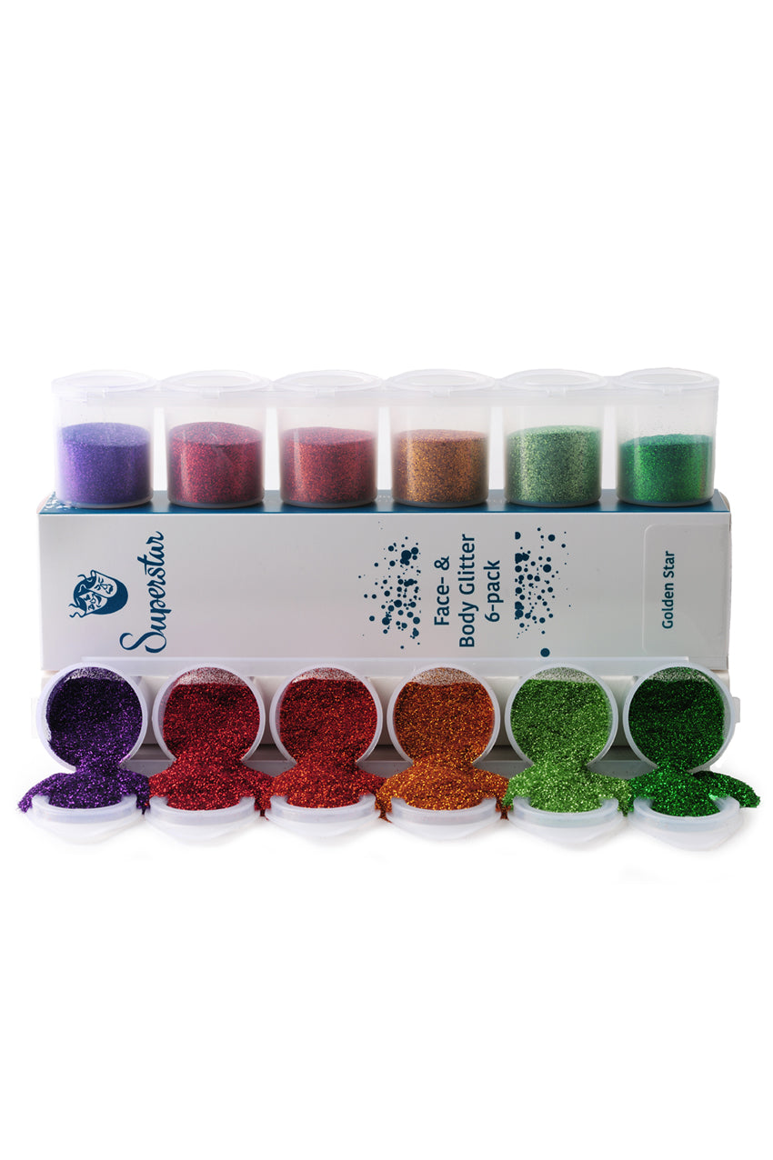 Golden Star Fine Glitter Mix 6-pack 90 ml 98988