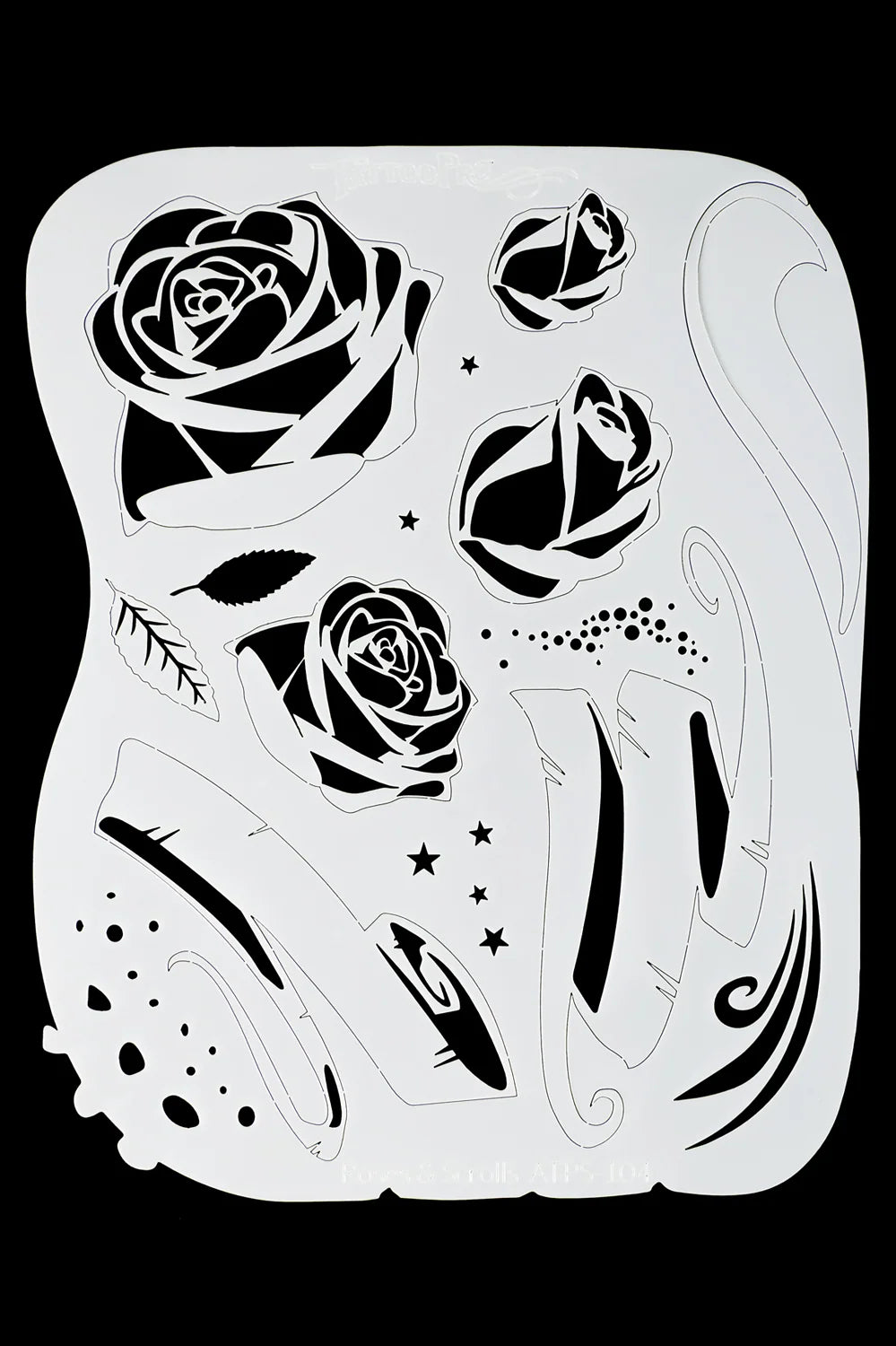 TattooPro Roses & Scrolls Airbrush stencil