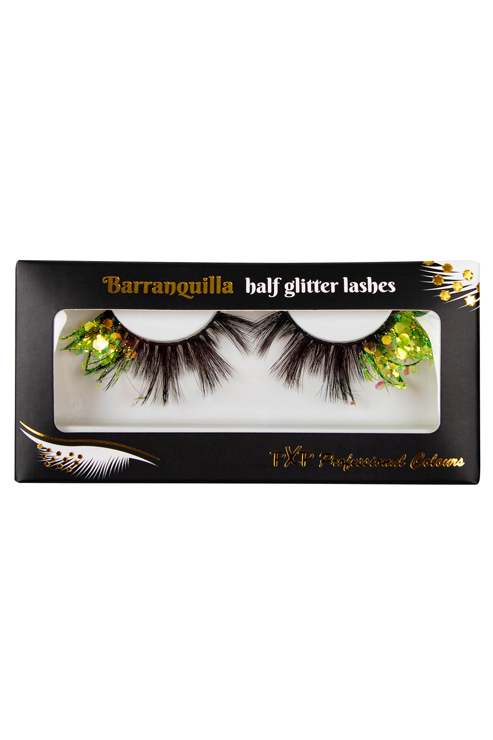 PXP Lime Fluoriserende glitter wimpers Barranquilla stijl