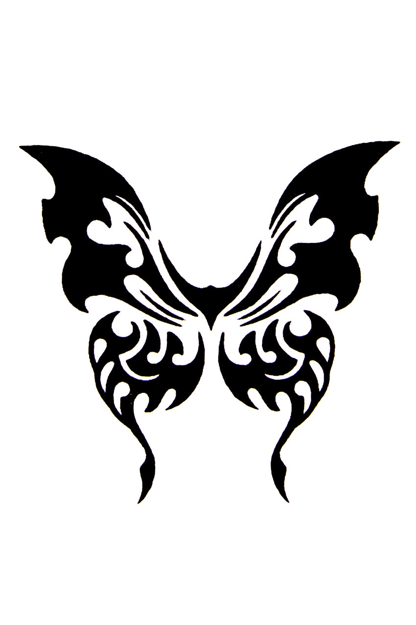 QuickTattoo glitter sjabloon vlinder 2