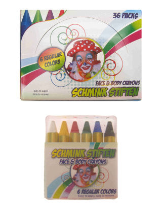 PXP Professional Colours Professional Colours schminkstiften 6 x 8 gram reguliere kleuren in doos
