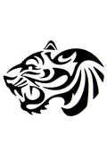 QuickTattoo glitter sjabloon tribal tijger