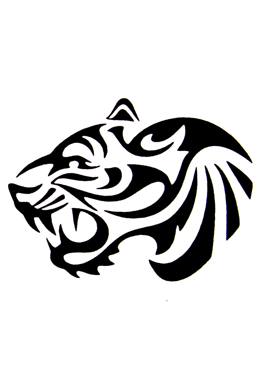 QuickTattoo glitter sjabloon tribal tijger
