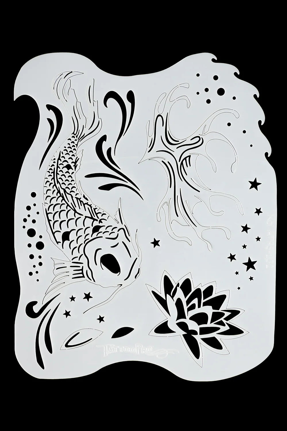 TattooPro Koi & Lotus Airbrush stencil