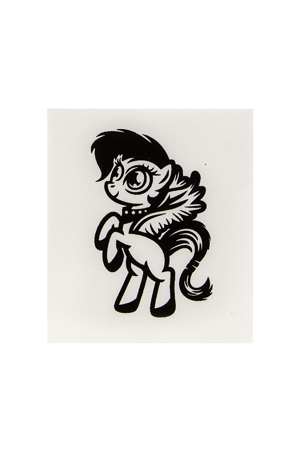 Quick Tattoo Glittersjabloon Pony + vleugel