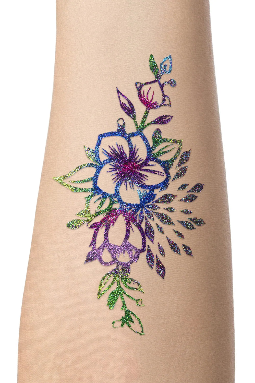 Quick Tattoo Glittersjabloon bloemen boeket